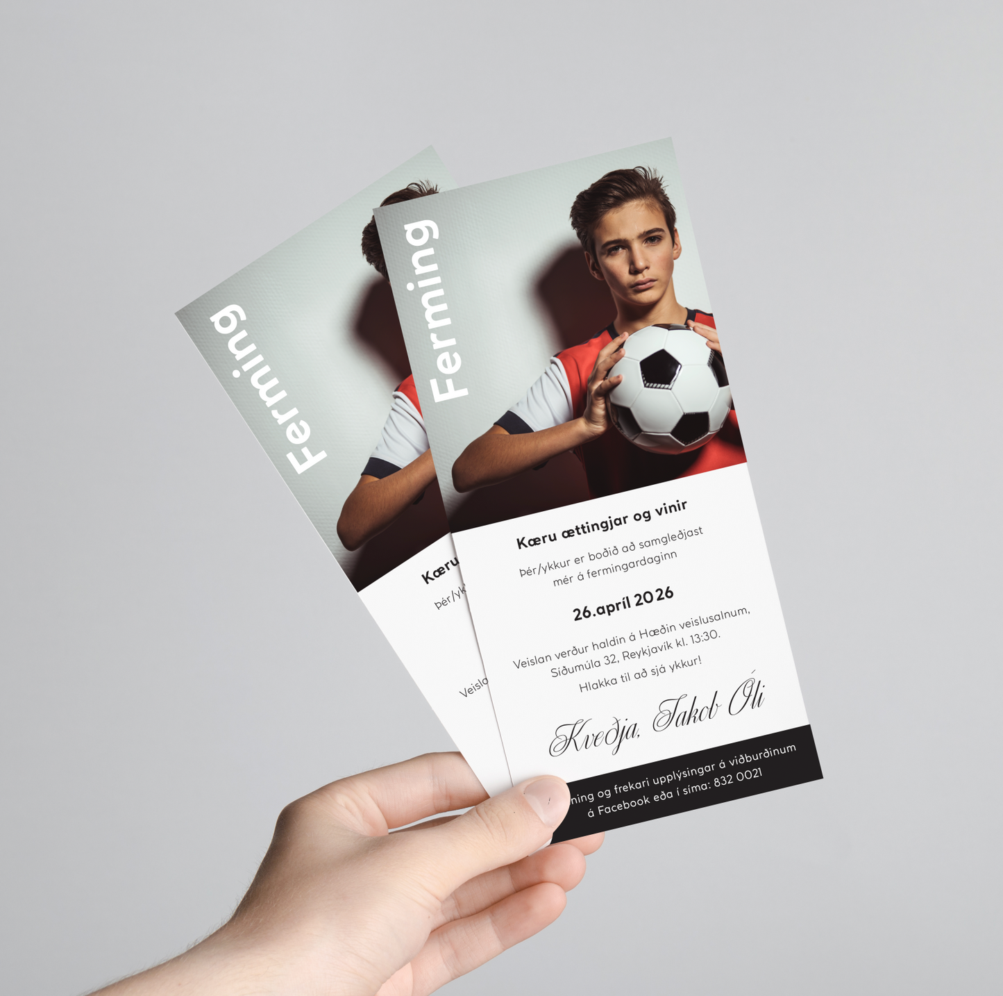 Fermingarboðskort- "Ferming 6."