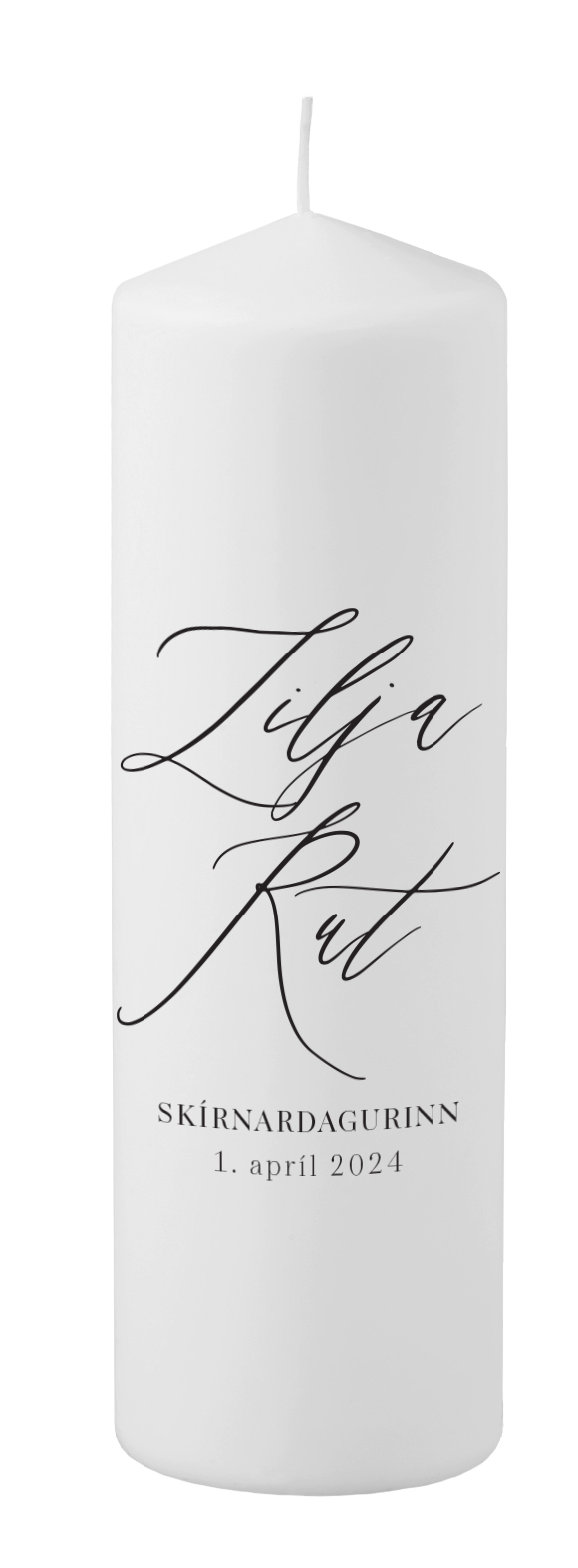 Skírnarkerti- "Hvítt nr.2"