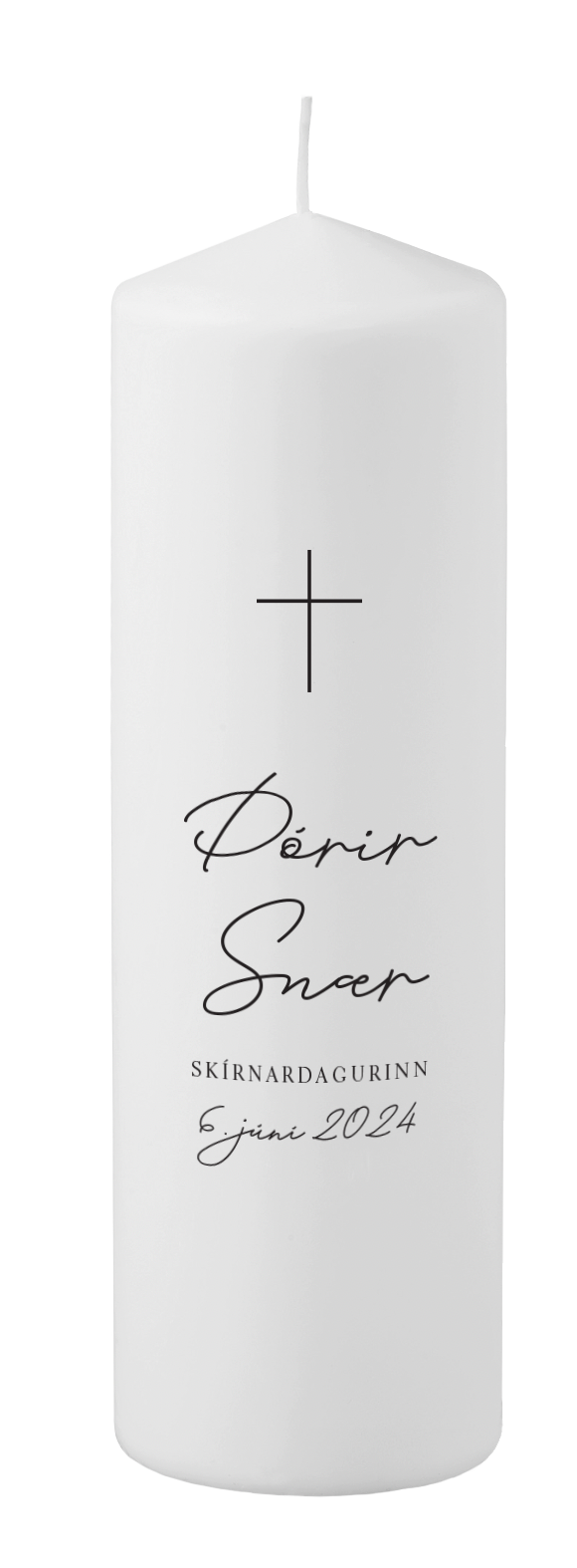 Skírnarkerti- "Hvítt nr.1"