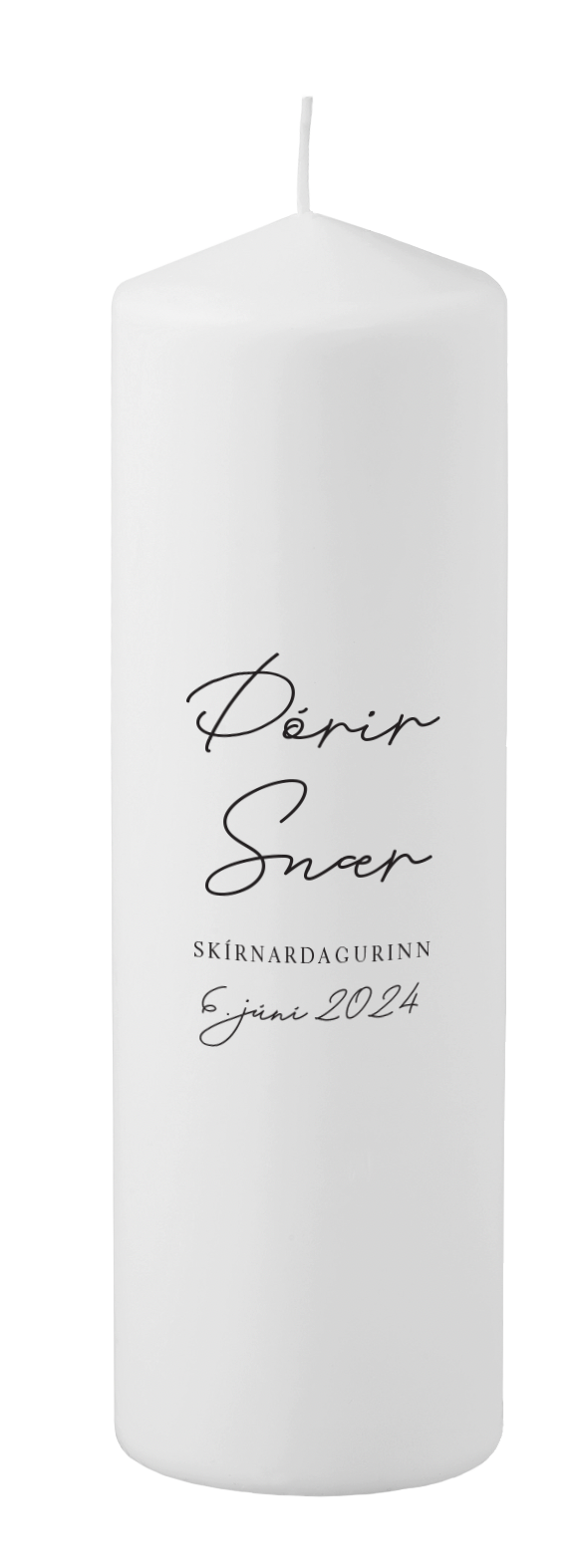 Skírnarkerti- "Hvítt nr.1"