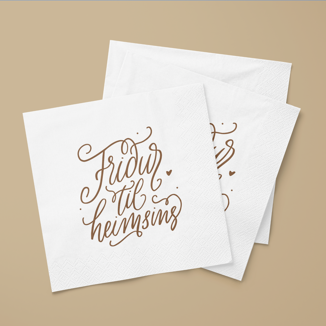 Servíettur - "Friður til heimsins"