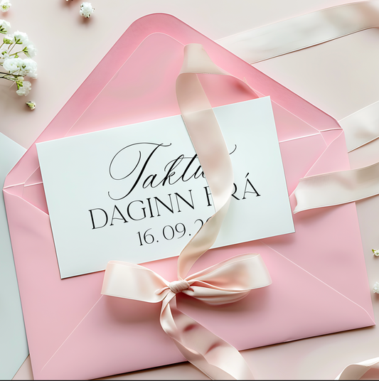 Umslög bleik - tvær stærðir