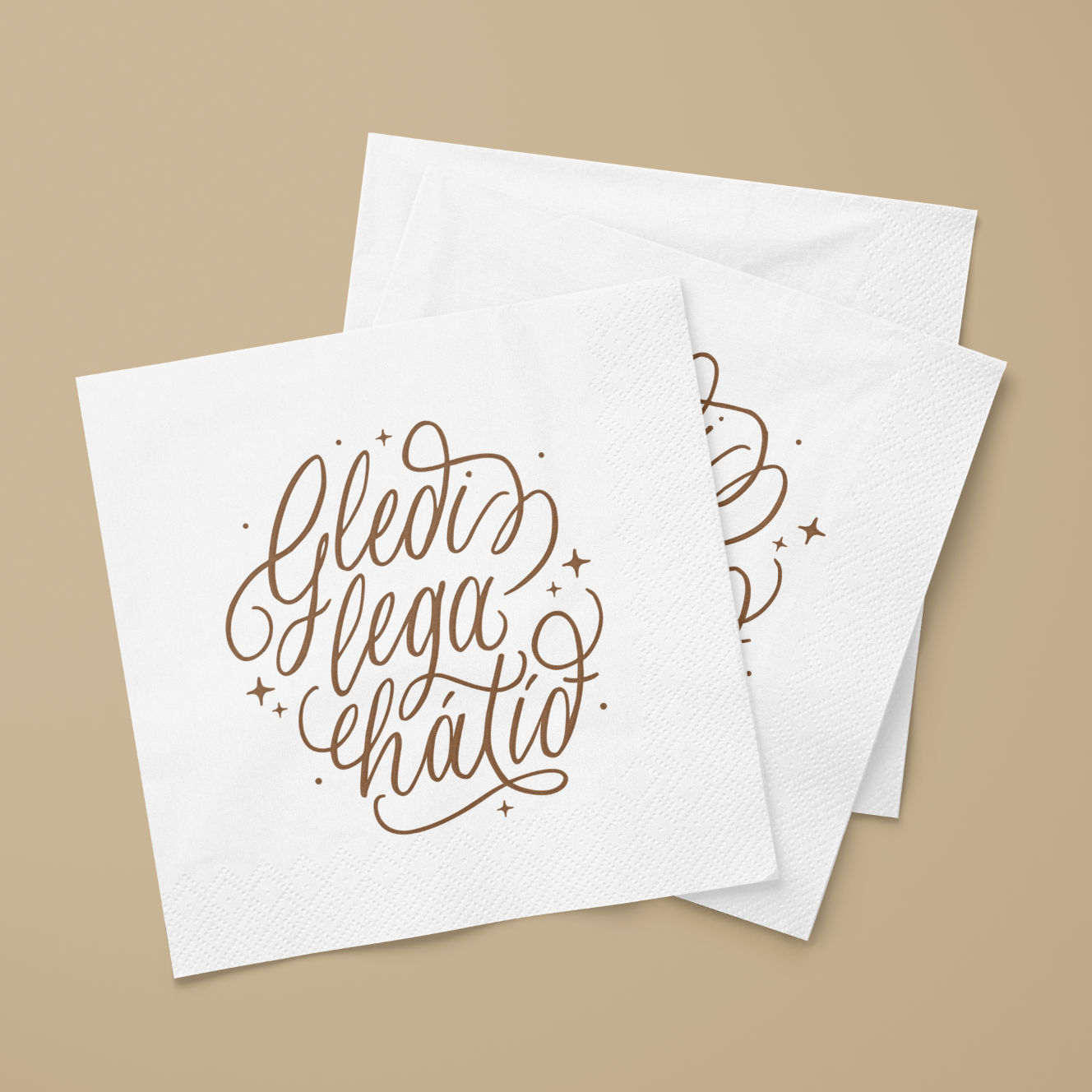 Servíettur - "Gleðilega hátíð"