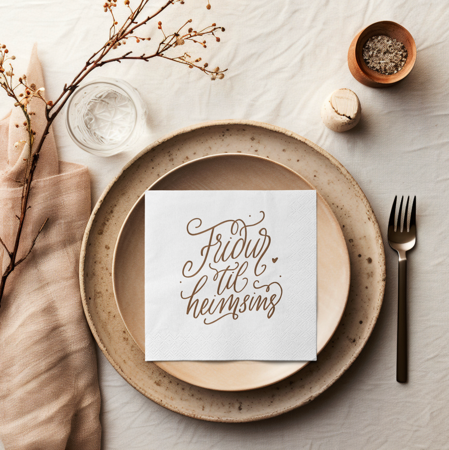 Servíettur - "Friður til heimsins"