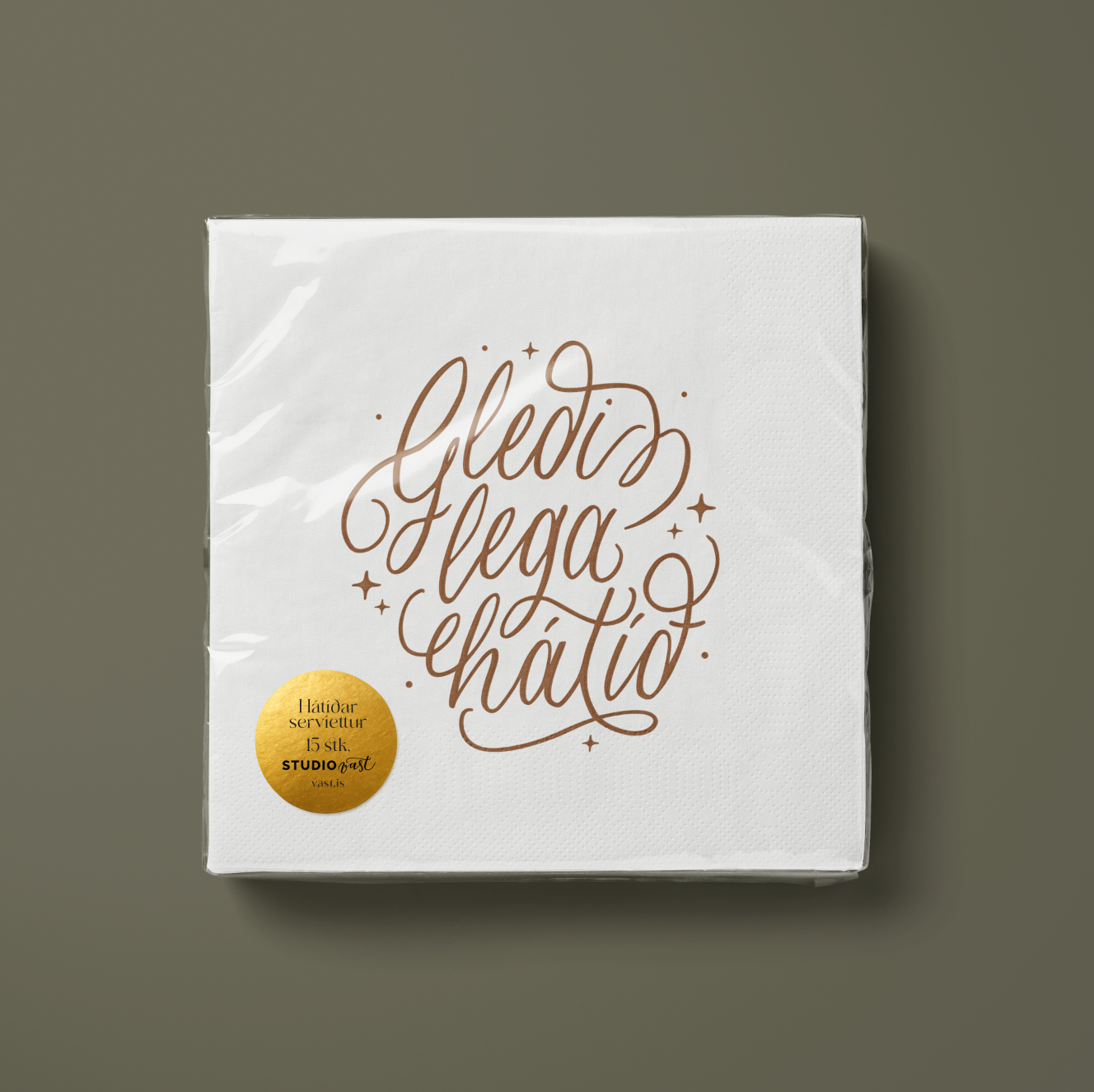 Servíettur - "Gleðilega hátíð"