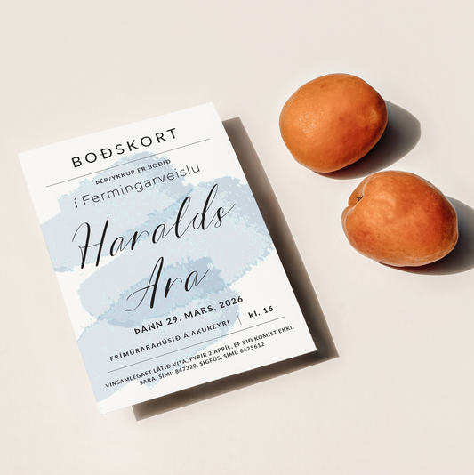 Fermingarboðskort- "Ferming 4"