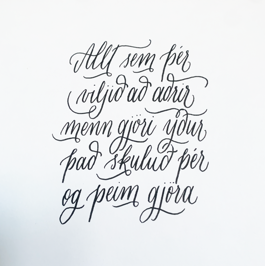 Skrautritun með brush penna - grunnnámskeið