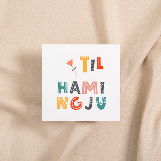 Tækifæriskort LÍTIL 2. -"Til hamingju- Barna"