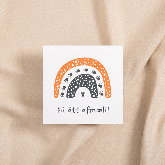 Tækifæriskort LÍTIL 5. -"Regnboginn"