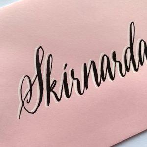 Peningaumslag/kort - "Skírnardagurinn- bleikt"