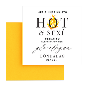 Bóndadagskort 2. -"Hot & sexí"