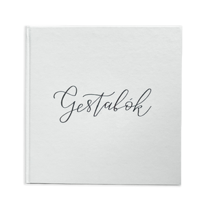 Gestabók + skrautritun fyrir skírn/nafnaveislu
