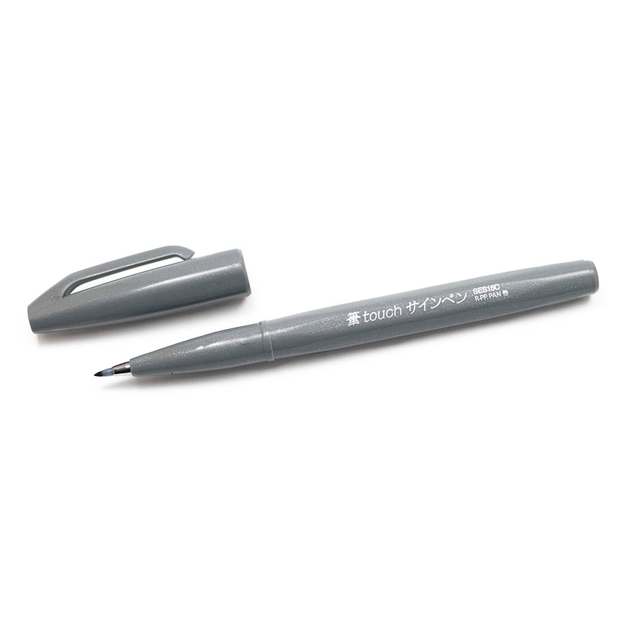 Pentel Fude Touch Brush penni- grár